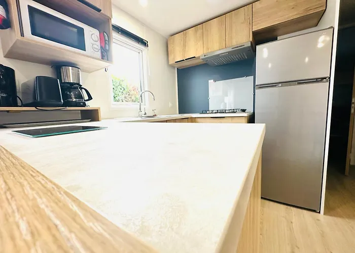 Les Charmettes Mobilhome Neuf 3 Ch - 2 Sdb Climatise - Terrasse Totalement Abritee - Locsweethome レ・マトゥ